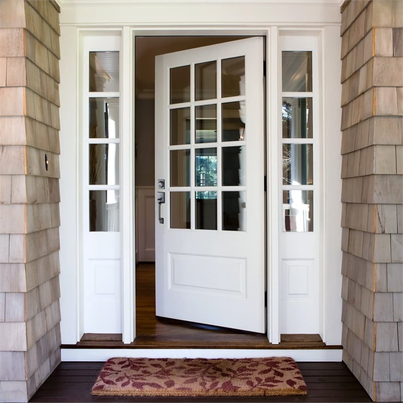 Design House Moderno 2-Way Metal Adjustable Entry Handle set in Matte Black