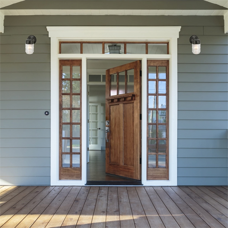 Design House Moderno 2-Way Metal Adjustable Entry Handle set in Matte Black