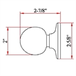 Ball Dummy Brass Door Knob in Satin Silver Nickel
