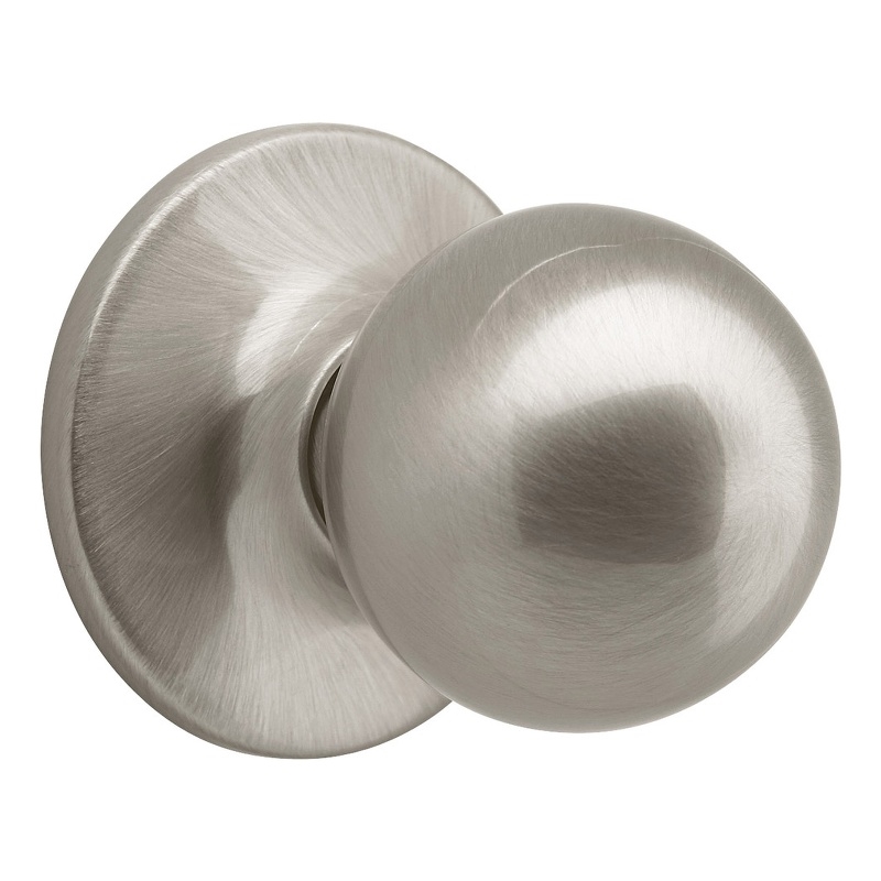 Ball Dummy Brass Door Knob in Satin Silver Nickel