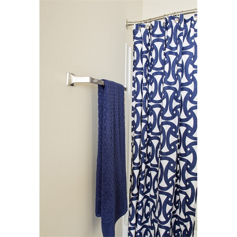Design House Millbridge Metal Towel Bar in Satin Nickel/Silver