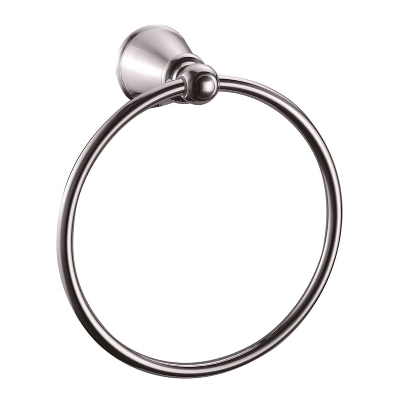 Kassel Metal Towel Ring in Polished Silver Chrome