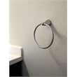 Kassel Metal Towel Ring in Polished Silver Chrome