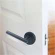 Design House Eastport Metal Passage Door Lever in Matte Black Finish