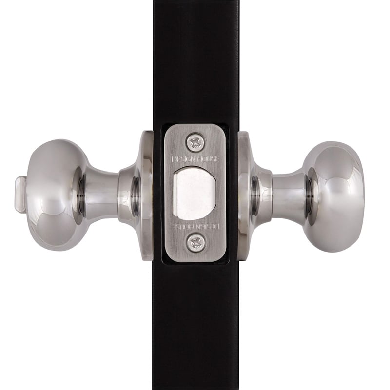 Design House Cambridge Keyed Brass Entry Door Knob in Polished Chrome/Silver