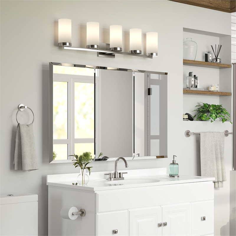 Design House Kelton 24-Inch Brass Towel Bar in Satin Nickel/Silver