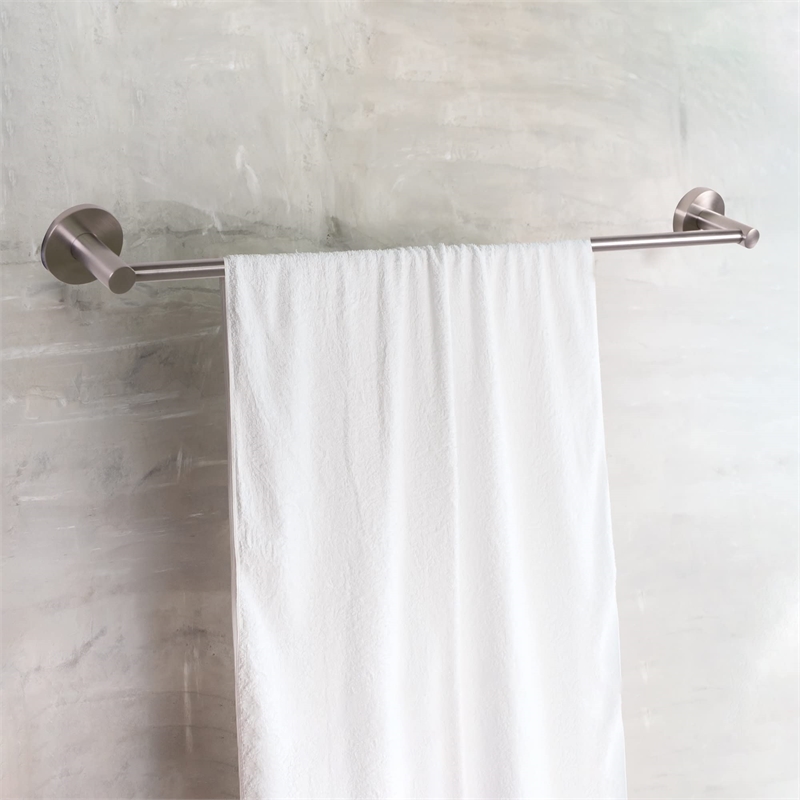 Design House Kelton 24-Inch Brass Towel Bar in Satin Nickel/Silver