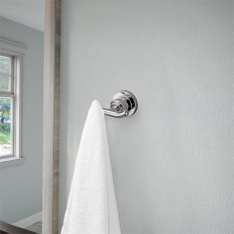Design House Geneva Metal Double Robe Hook in Polished Chrome/Silver