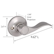 Design House Springdale Brass Dummy Door Lever in Satin Nickel/Silver