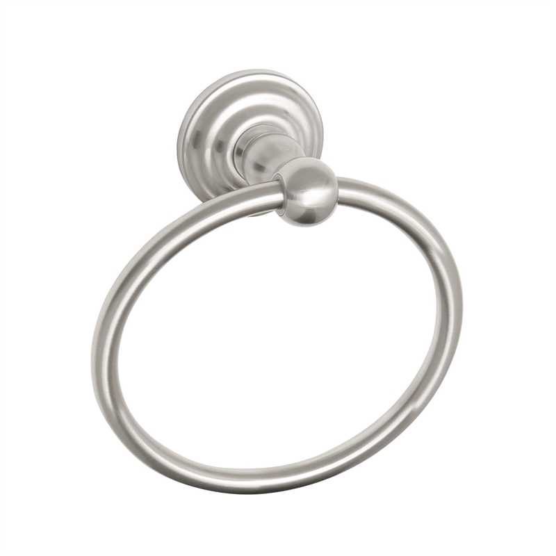 Calisto Metal Towel Ring in Silver Satin Nickel
