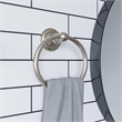 Calisto Metal Towel Ring in Silver Satin Nickel