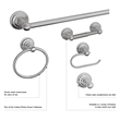 Calisto Metal Towel Ring in Silver Satin Nickel