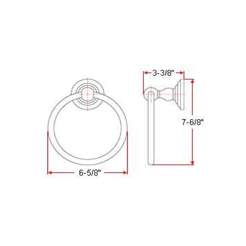 Calisto Metal Towel Ring in Silver Satin Nickel