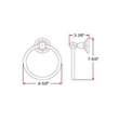 Calisto Metal Towel Ring in Silver Satin Nickel