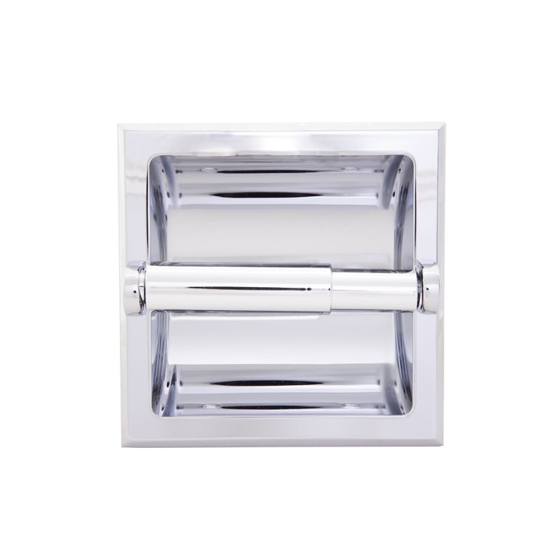Design House Metal Recessed Toilet Paper Holder in Polished Chrome/Silver