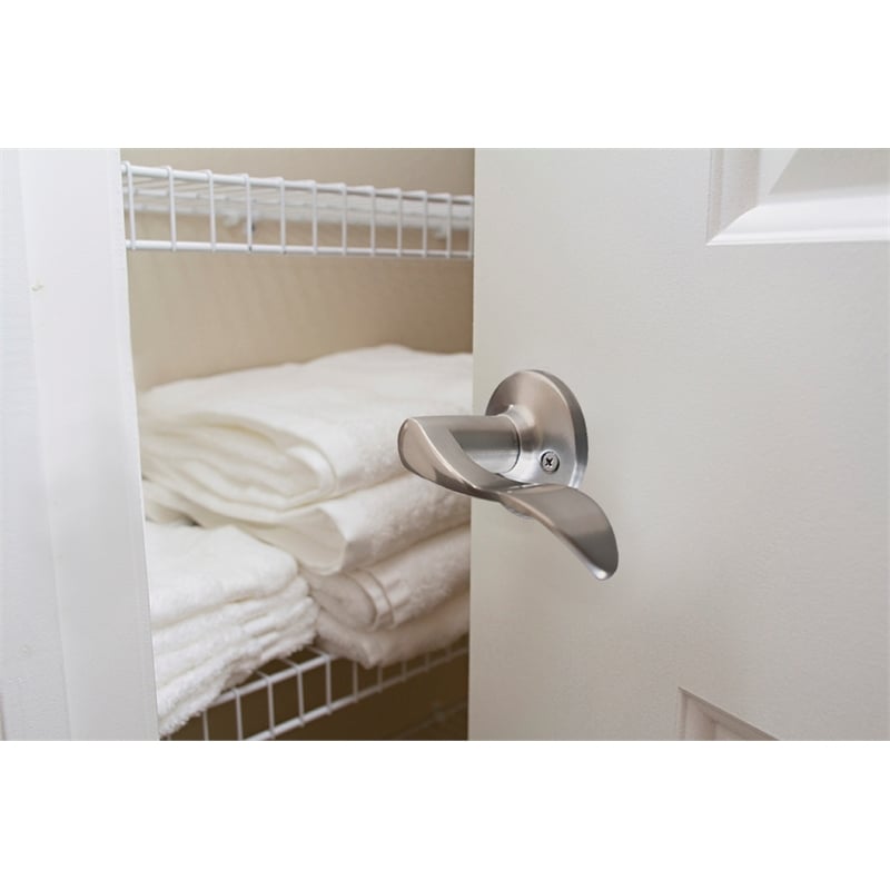 Design House Stratford Metal Right-Hand Dummy Door Knob in Satin Nickel/Silver