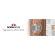 Egg Dummy Brass Door Knob in Silver Satin Nickel