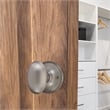 Egg Dummy Brass Door Knob in Silver Satin Nickel
