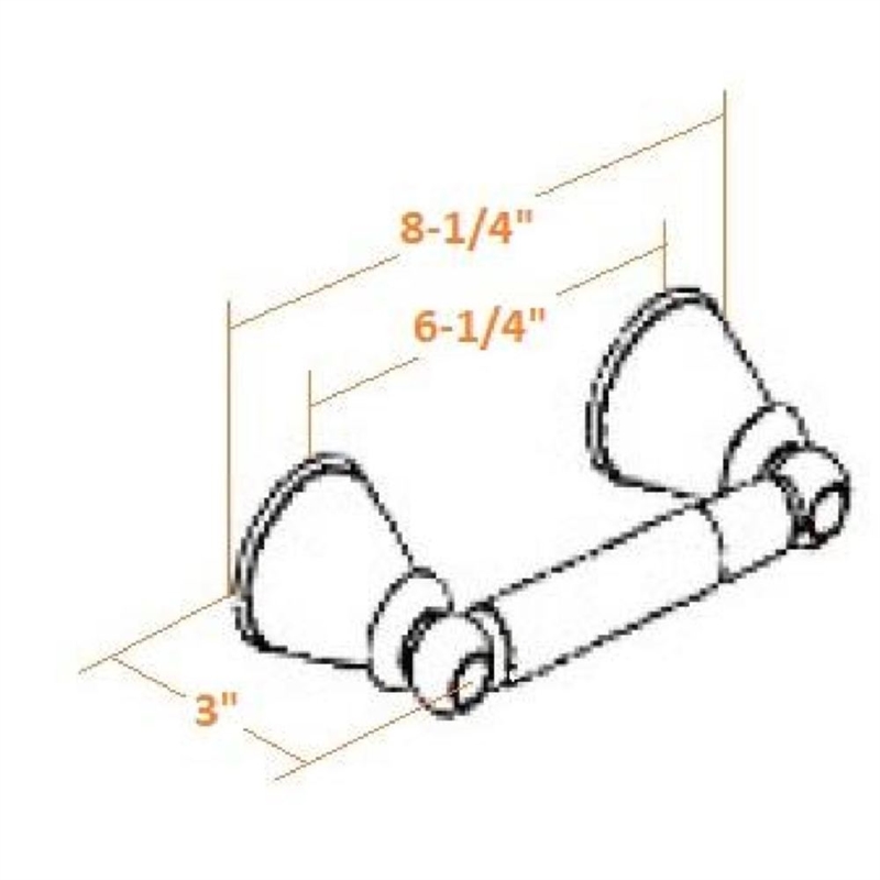 Design House Kassel Metal Toilet Paper Holder in Brushed Nickel/Silver