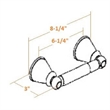 Design House Kassel Metal Toilet Paper Holder in Brushed Nickel/Silver