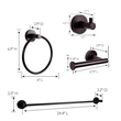 Design House Kelton 4-Piece Brass Bathroom Accessories in Matte Black