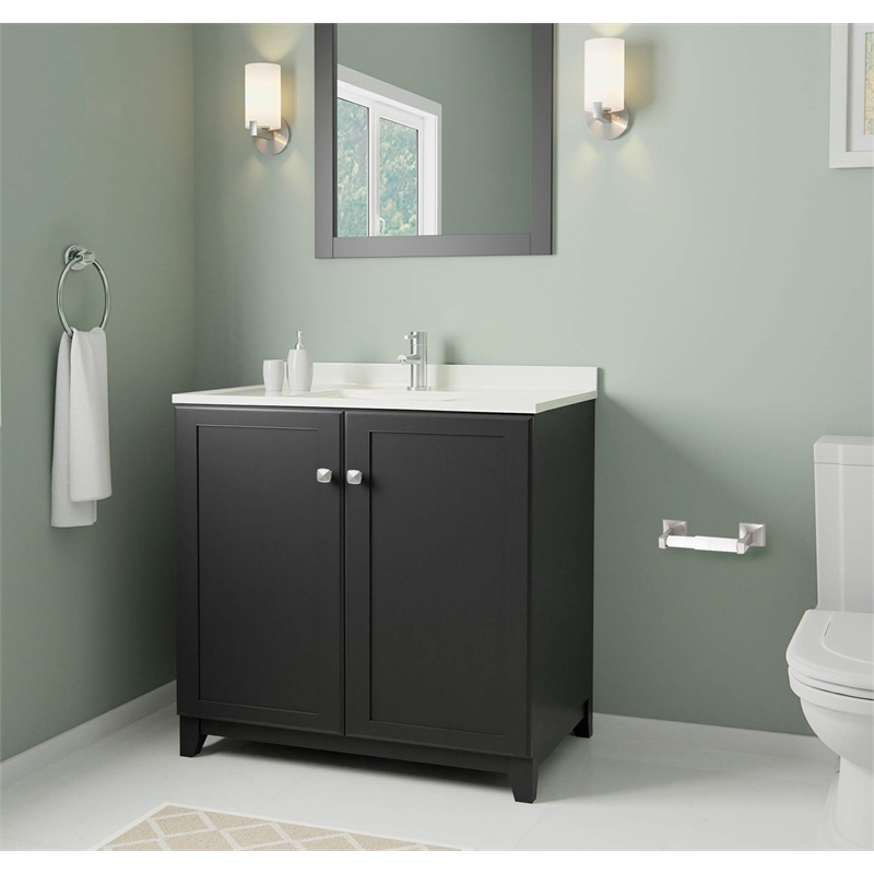 Design House Double Post Metal Toilet Paper Holder in Satin Nickel/Silver