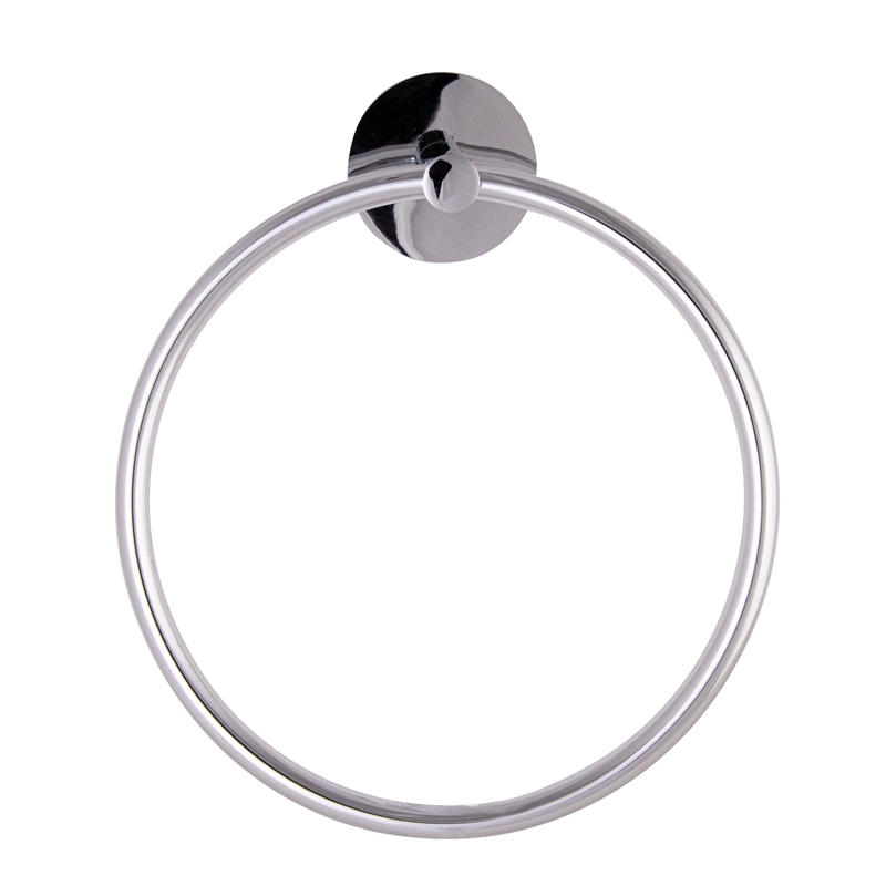 GRAZ Park Metal Towel Ring in Silver Polished Chrome