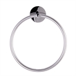 GRAZ Park Metal Towel Ring in Silver Polished Chrome