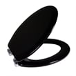Design House Dalton Elongated Wood Toilet Seat in Black Finish