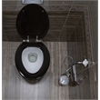 Design House Dalton Elongated Wood Toilet Seat in Black Finish