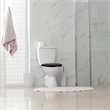 Design House Dalton Elongated Wood Toilet Seat in Black Finish