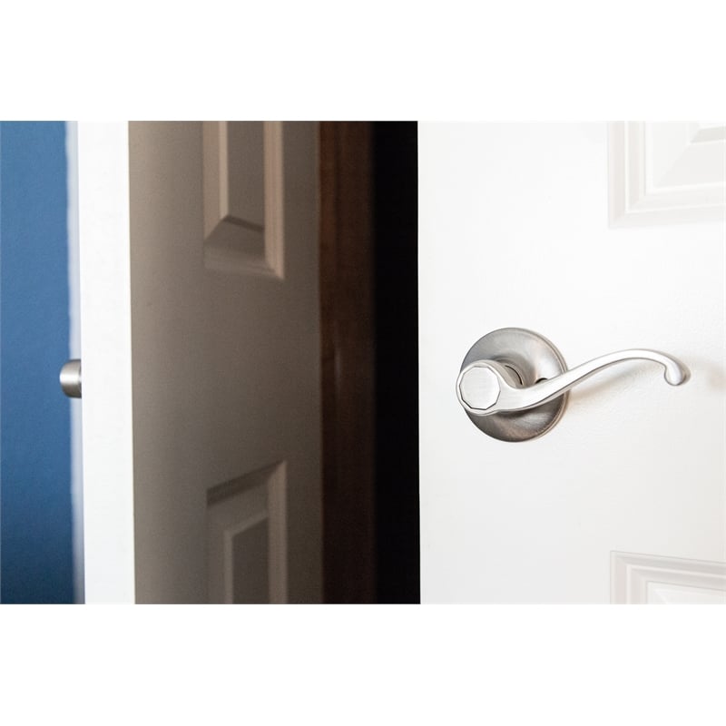 Brass Scroll Satin Silver Nickel Dummy Door Lever