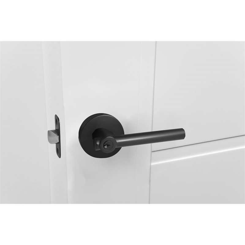 Design House Eastport 2-Way Metal Adjustable Entry Lever in Matte Black
