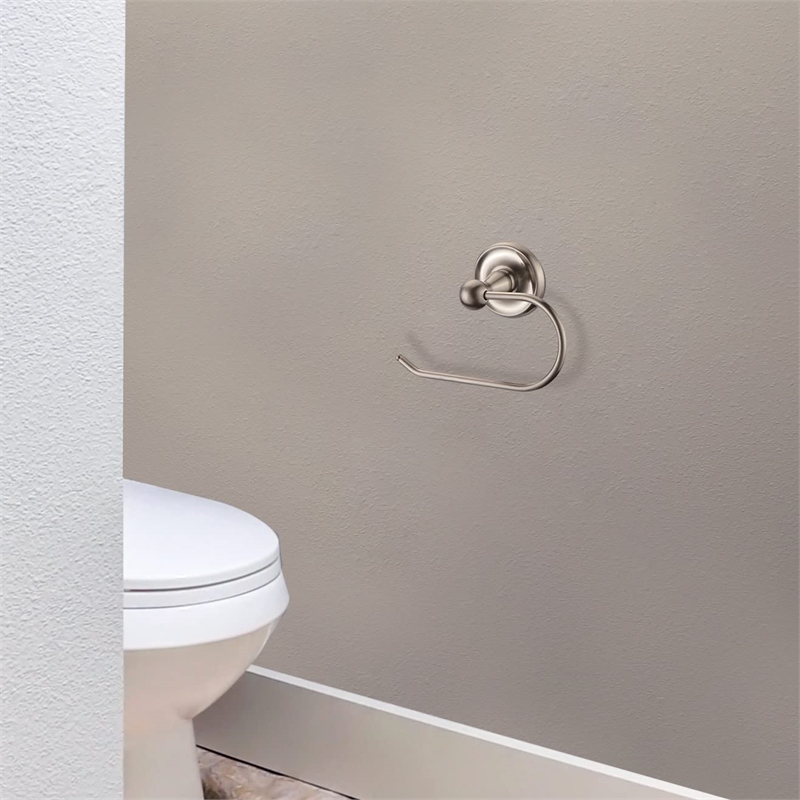 Design House San Martin Euro Metal Toilet Paper Holder in Brushed Nickel/Silver