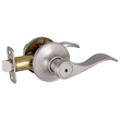 Design House Springdale 2-Way Brass Privacy Door Lever in Satin Nickel/Silver