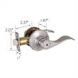 Design House Springdale 2-Way Brass Privacy Door Lever in Satin Nickel/Silver