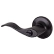 Design House Springdale Keyed Brass Entry Door Handle in Matte Black