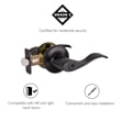 Design House Springdale Keyed Brass Entry Door Handle in Matte Black