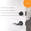 Design House Springdale Keyed Brass Entry Door Handle in Matte Black