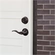 Design House Springdale Keyed Brass Entry Door Handle in Matte Black