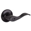Design House Springdale Keyed Brass Entry Door Handle in Matte Black