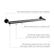 Design House Kelton Brass Double Towel Bar in Matte Black Finish