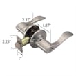 Design House Springdale 2-Way Brass Latch Door Lever in Satin Nickel/Silver