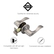Design House Springdale 2-Way Brass Latch Door Lever in Satin Nickel/Silver