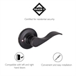 Design House Springdale Brass Dummy Door Handle in Matte Black