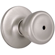Tulip Privacy Brass Door Knob in Satin Silver Nickel