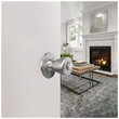 Tulip Privacy Brass Door Knob in Satin Silver Nickel