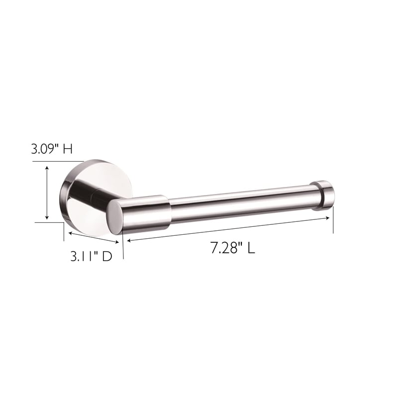 Design House GRAZ Metal Park Toilet Paper Holder in Polished Chrome/Silver