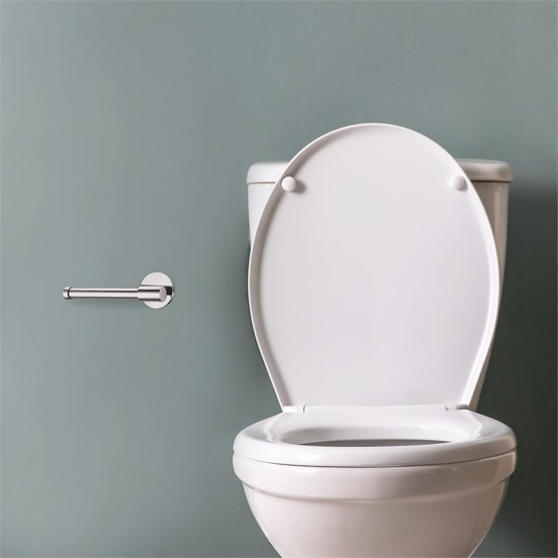Design House GRAZ Metal Park Toilet Paper Holder in Polished Chrome/Silver