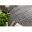 Square Deck Tiles in Modern Ebony/Black 6 Pack